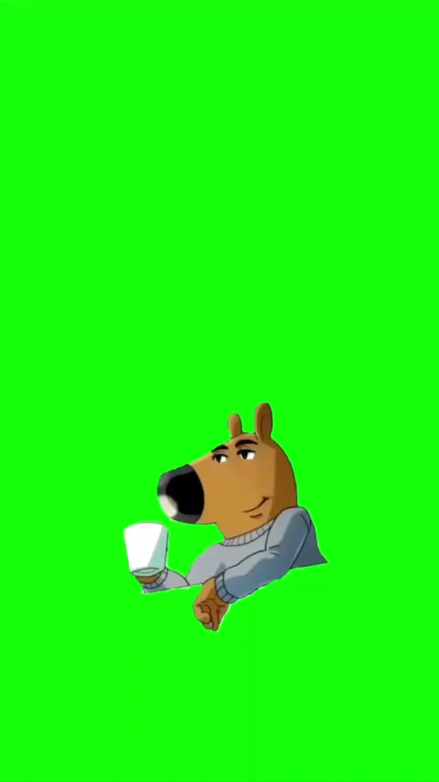 Конь пьет кофе и расслабляется