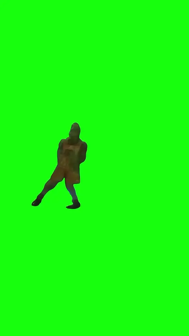 Гринч танцует и крадется на зеленом фоне