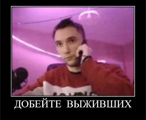 Стример разговаривает по телефону, глядя в объектив веб-камеры. — Серёга Пират