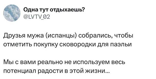 Отметить покупку сковородки для паэльи