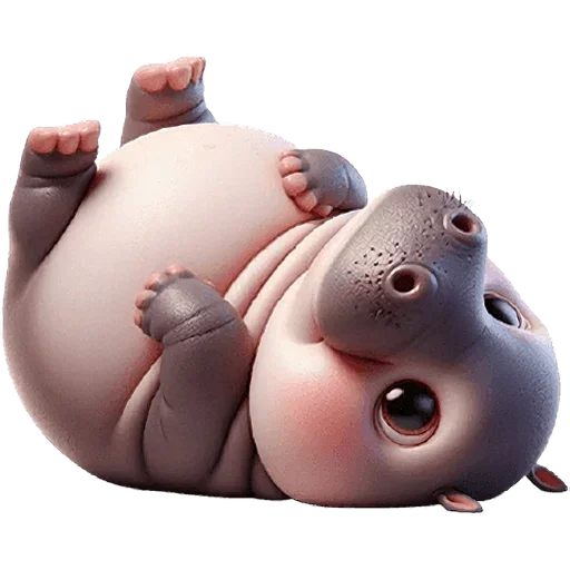 Максимально милый бегемотик