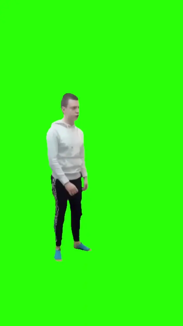 Забавный момент на зеленом фоне