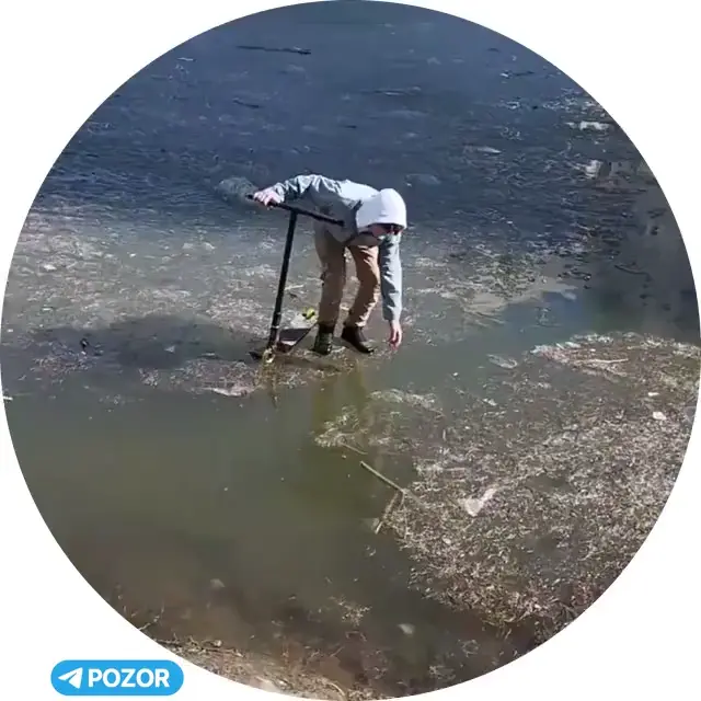 Когда решил проверить лёд на прочность