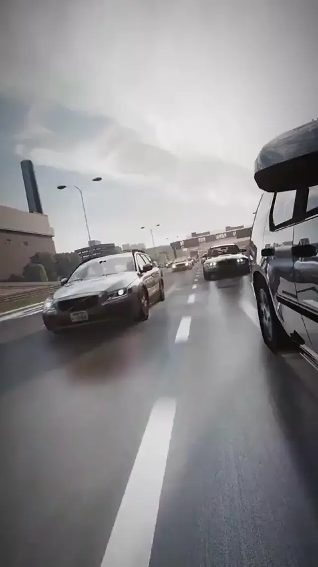 Шашки на BMW в плотном потоке