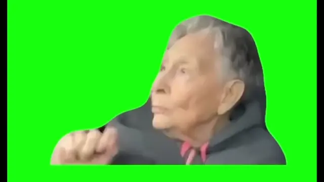 Бабушка поет ля-ля-ля на хромакее