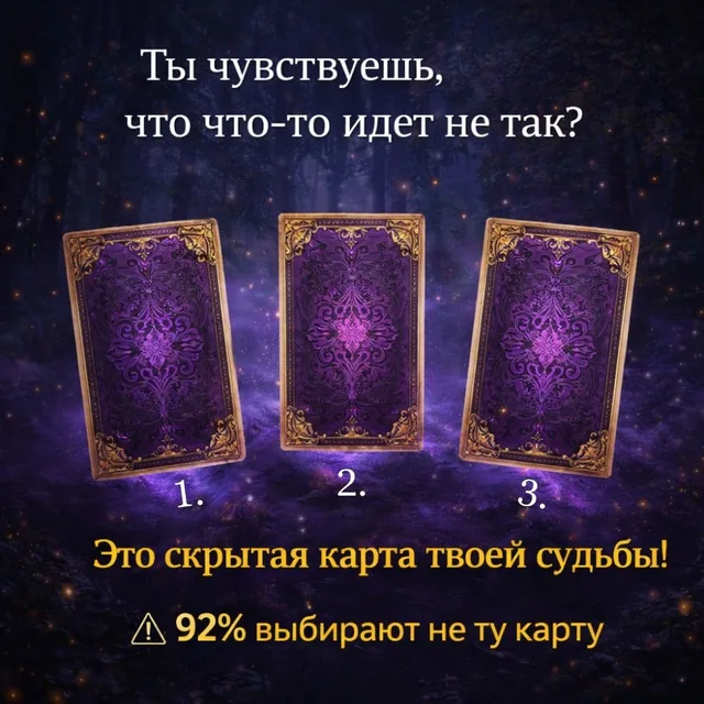 Статичное изображение, имитирующее гадание на картах Таро.
