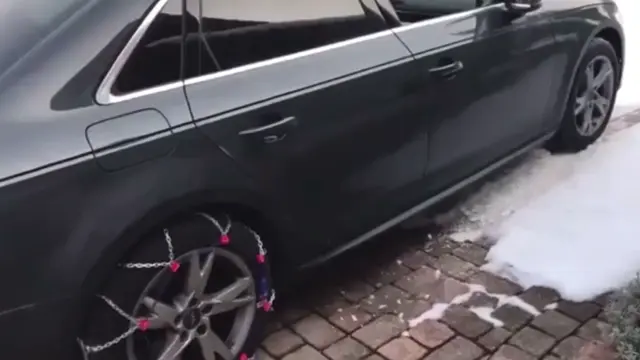 Цепи противоскольжения на переднеприводной машине