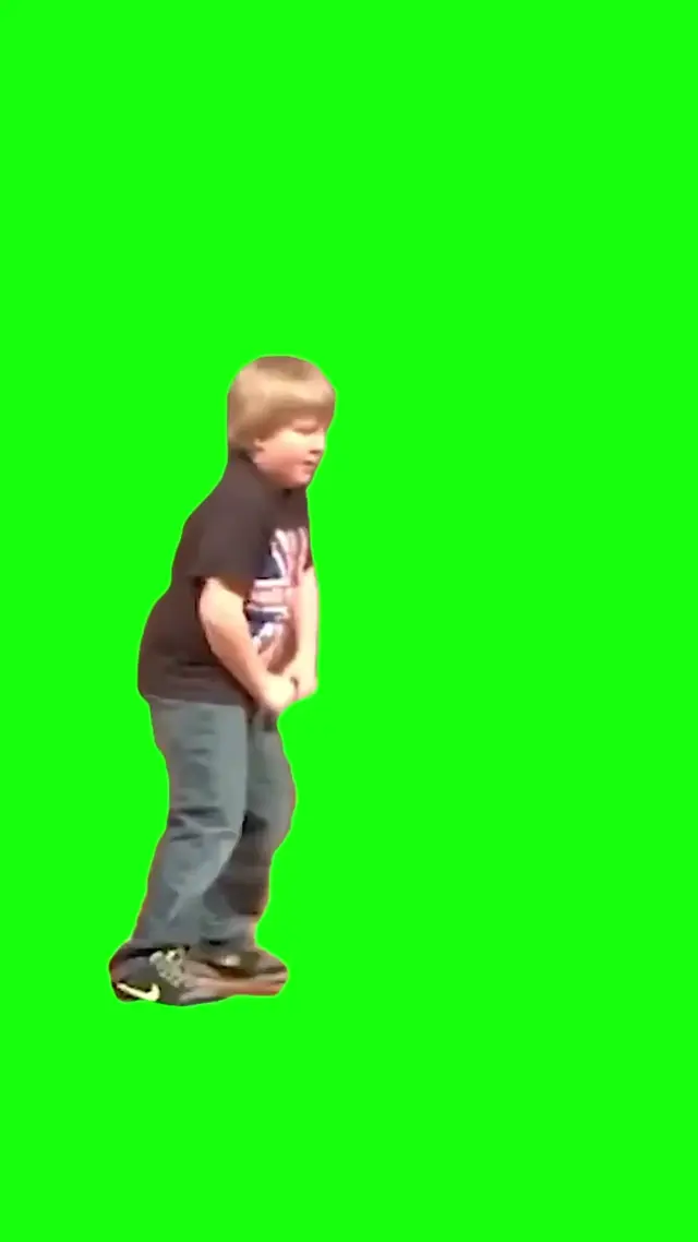 Танцующий мальчик на зеленом фоне