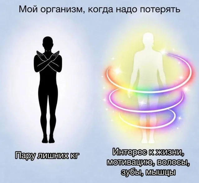 Мой организм, когда надо потерять лишний вес