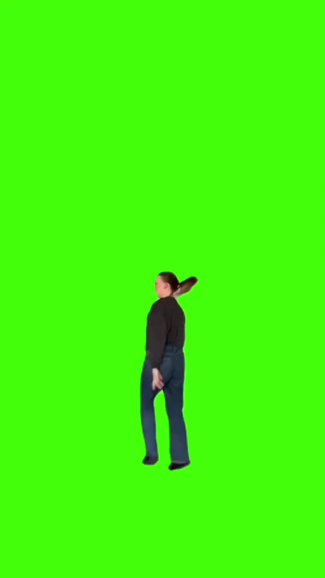 Кот танцует на зеленом фоне