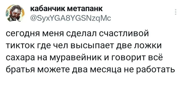 Текст поста на белом фоне, сверху слева аватарка автора. — автор поста