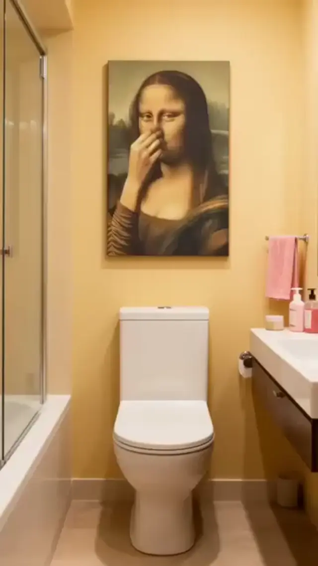 Мона Лиза в ванной комнате