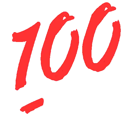 Под красным числом 100 рисуются одна, затем вторая линия подчеркивания