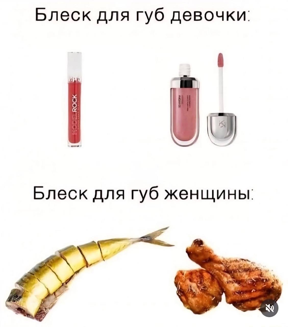 Блеск для губ против еды