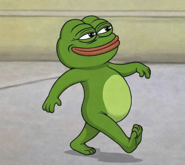Уверенная походка лягушонка Пепе
