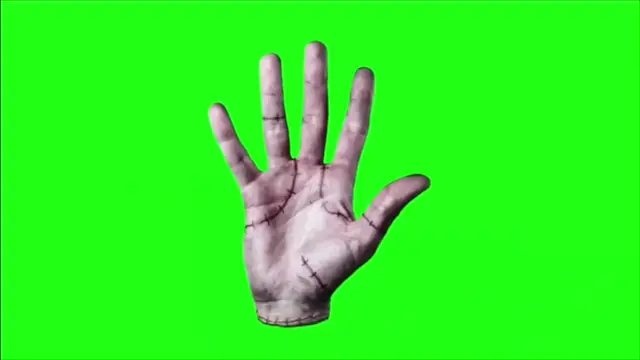 Живая рука Вещь на хромакее для монтажа