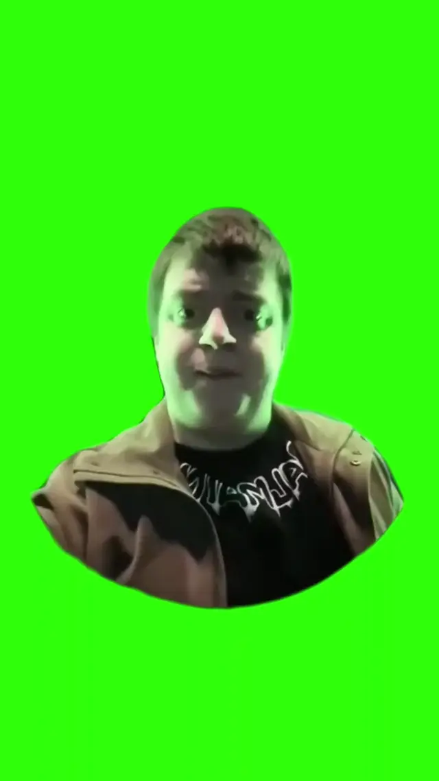 Забавный момент на зеленом фоне для монтажа