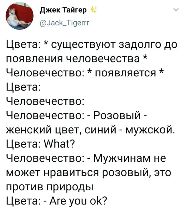 Статичное изображение текста твита. — автор поста (ник Джек Тайгер)