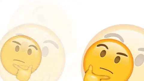 Задумчивый эмодзи летает по экрану