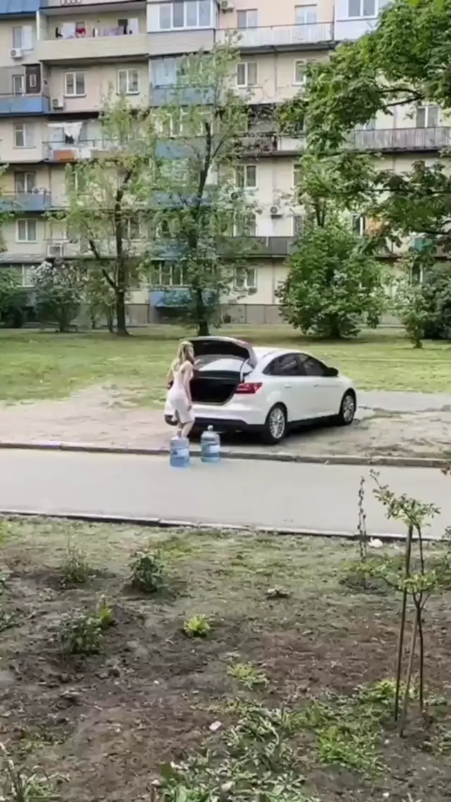 Сильная и независимая несёт воду