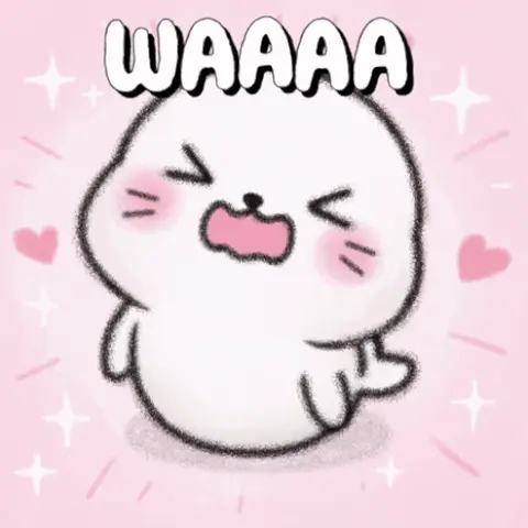 Плачущий белый котик WAAAA
