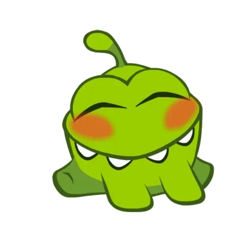 Om Nom с хитрой ухмылкой