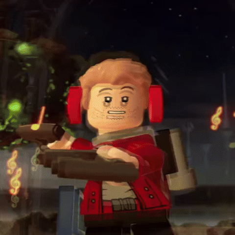 Танцующий LEGO-персонаж ловит вайб