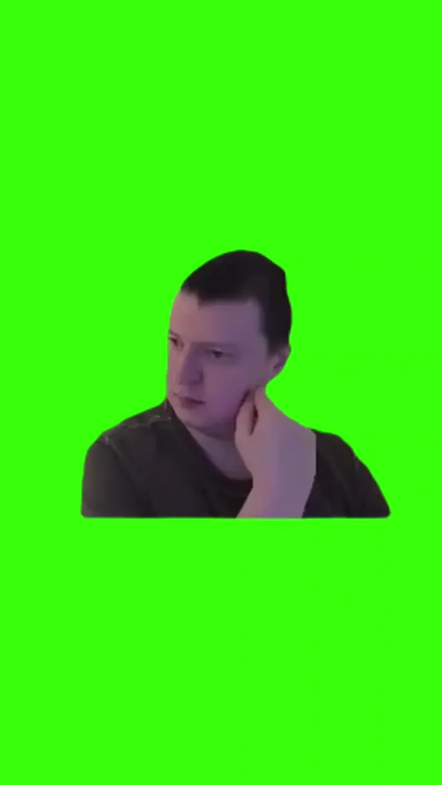 Мужчина говорит нет на зеленом фоне