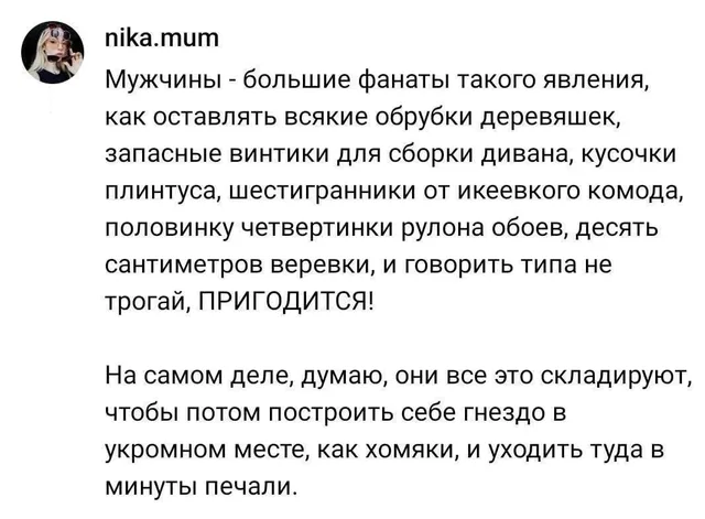 Текст поста статично отображен на экране. — автор поста