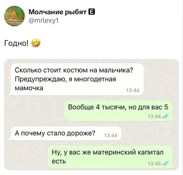 Переписка с многодетной мамочкой