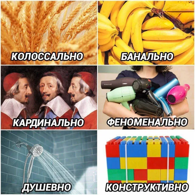 Статичное изображение, разделенное на шесть смысловых блоков.