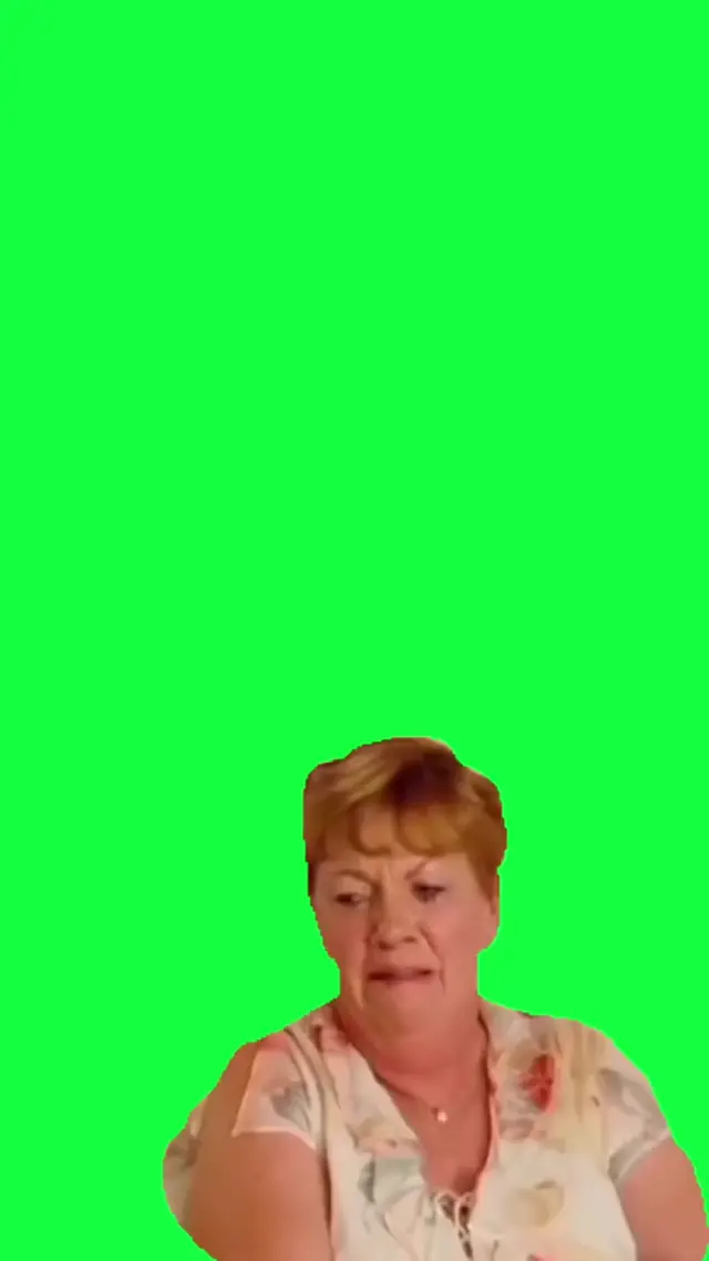 Женщина плачет и смеется на хромакее