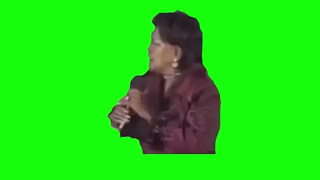 Мем с поющей женщиной на хромакее