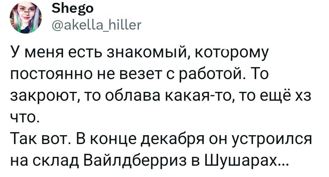 Человек-катастрофа на складе Вайлдберриз