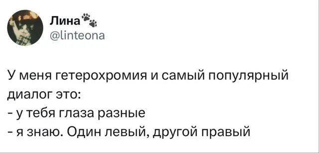 У меня гетерохромия