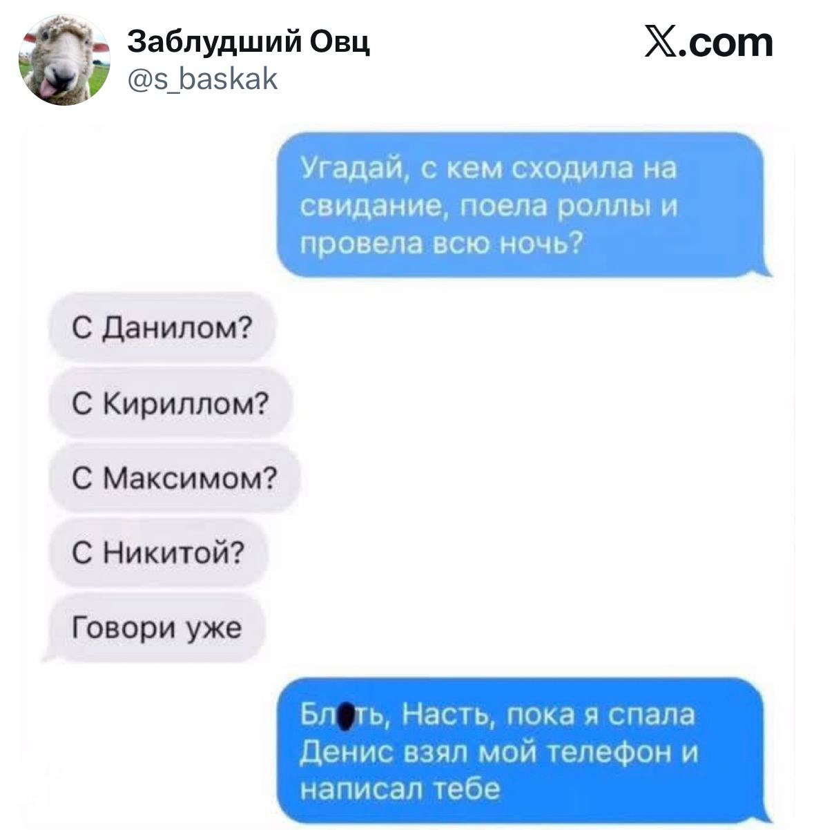 Угадай, с кем сходила на свидание