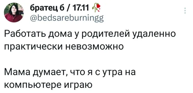 Удаленка дома у родителей
