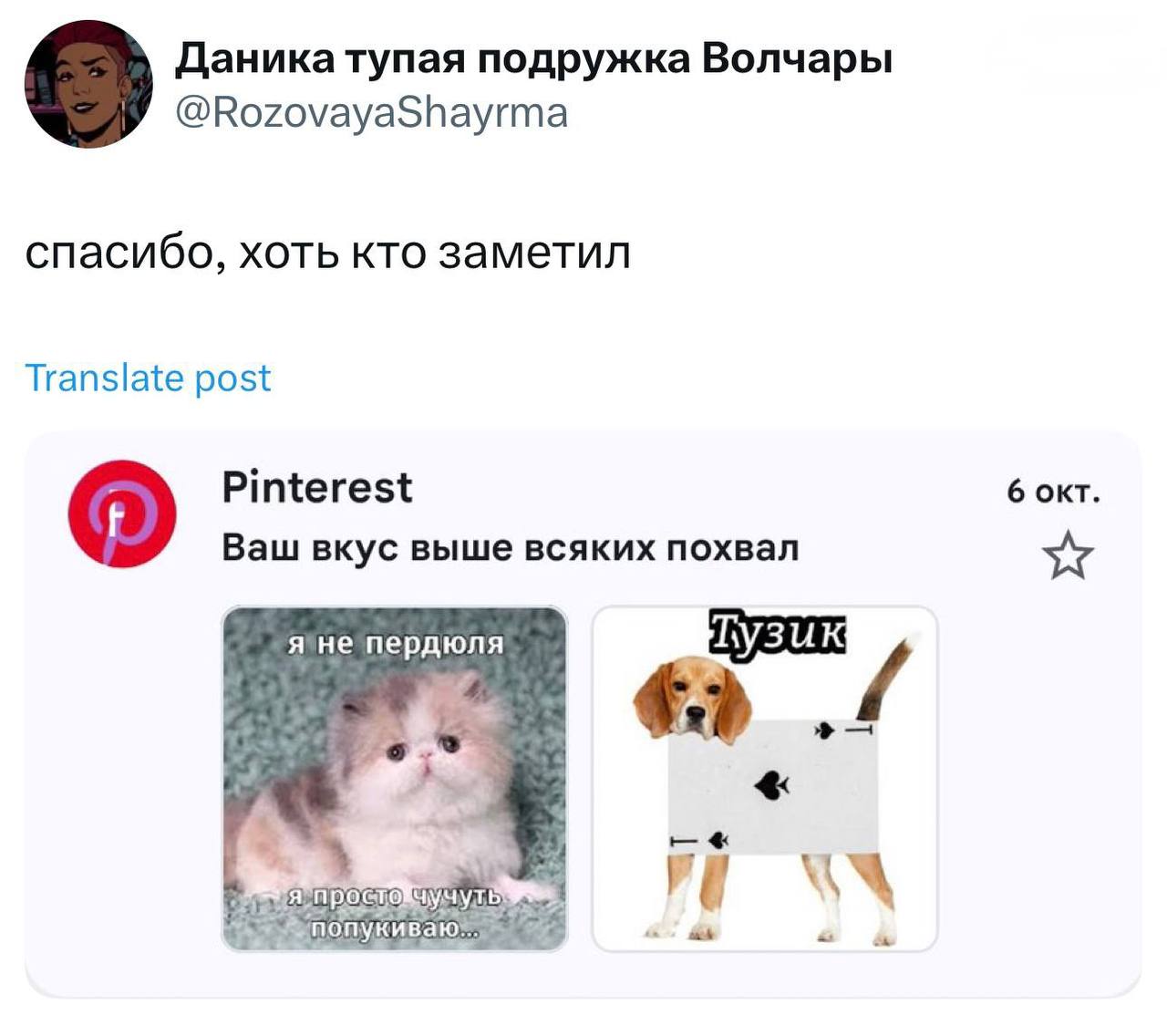 Ваш вкус выше всяких похвал