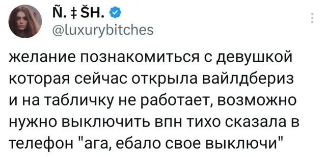 Желание познакомиться с девушкой, которая шлет нахуй уведомления вайлдбериз